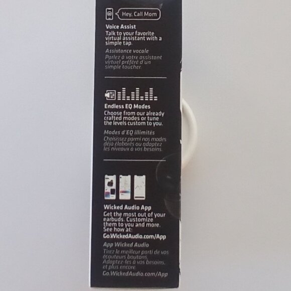 WICKED AUDIO TRUE WIRELESS EARBUDS MOJO 300, 40 HOURS Model # WI-TW4550 BLACK - Picture 3 of 11